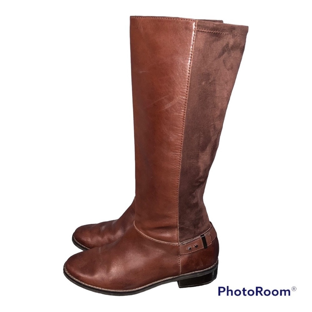 Cole Haan Brown Leather Adler Tall Riding Boots